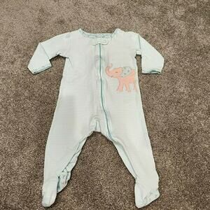 Carter's Baby Girls Elephant Pajamas Sz 6M